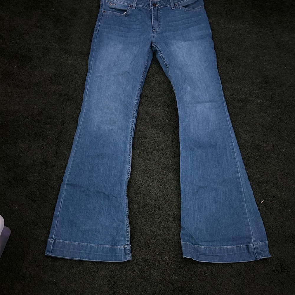 Kimes Ranch Blue Flare Wide Leg Jeans
